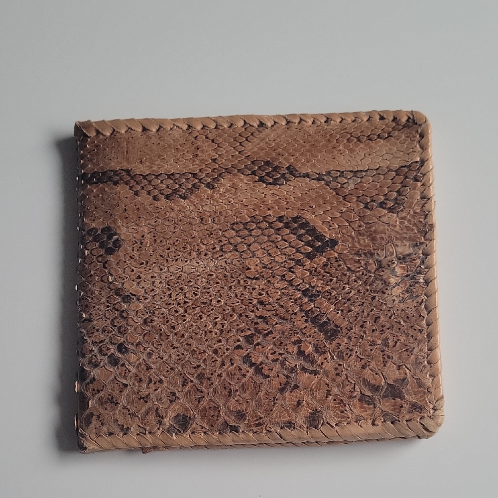 VINTAGE Brown Snakeskin Wallet Unisex
